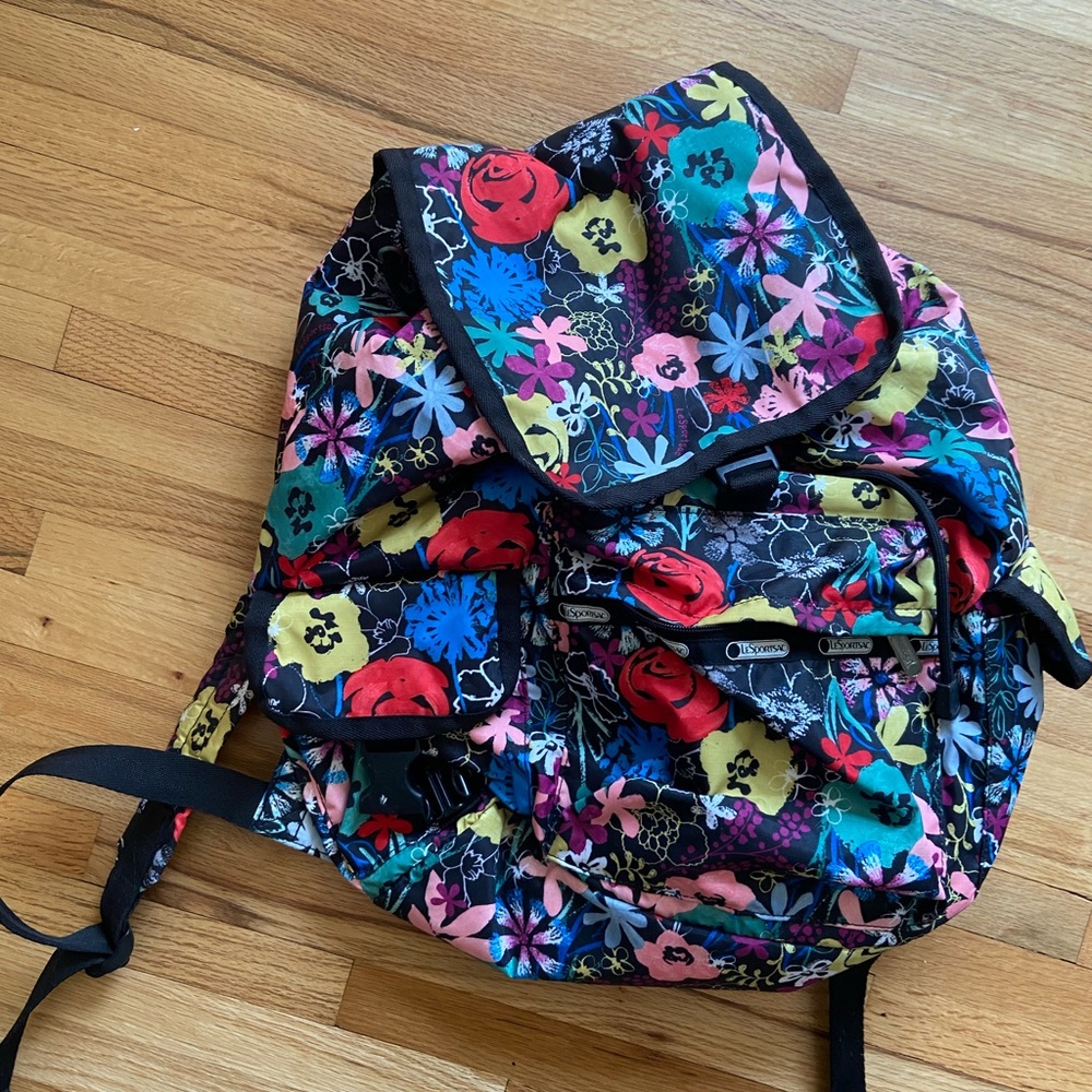 LeSportsac Voyager backpack in fun floral print